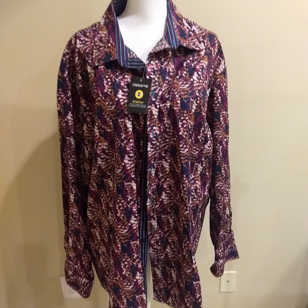 Claiborne 3X cotton blouse
